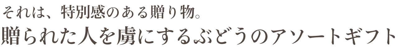 贈られた人を虜にするぶどうのアソートギフト 岡山ぶどうギフト